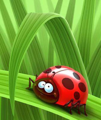 卡通瓢蟲圖片-綠葉上的七星瓢蟲卡通素材-高清圖片-攝影照片-尋圖免費(fèi)打包下載